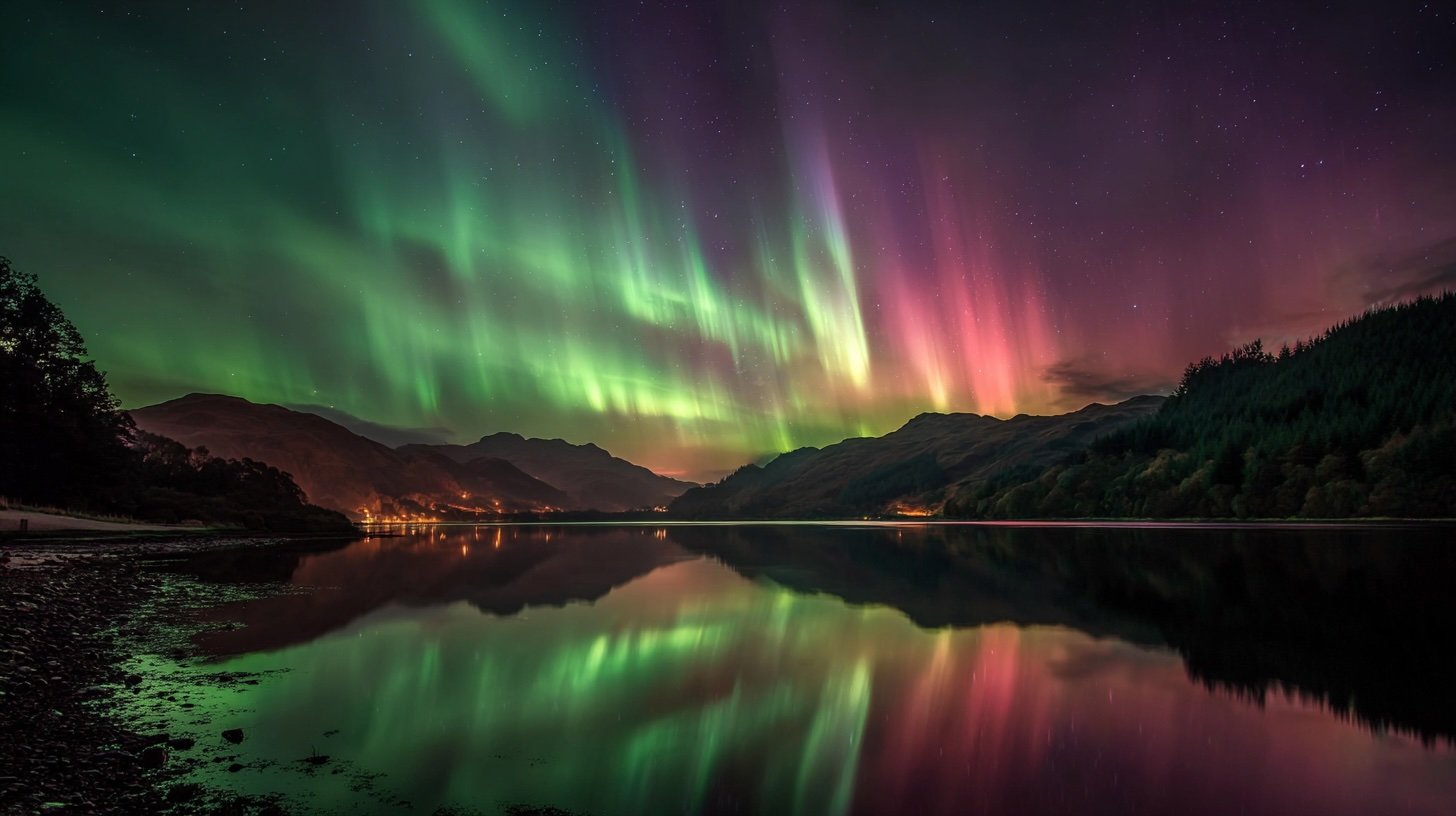 Aurora over Scotland during magnetic storm