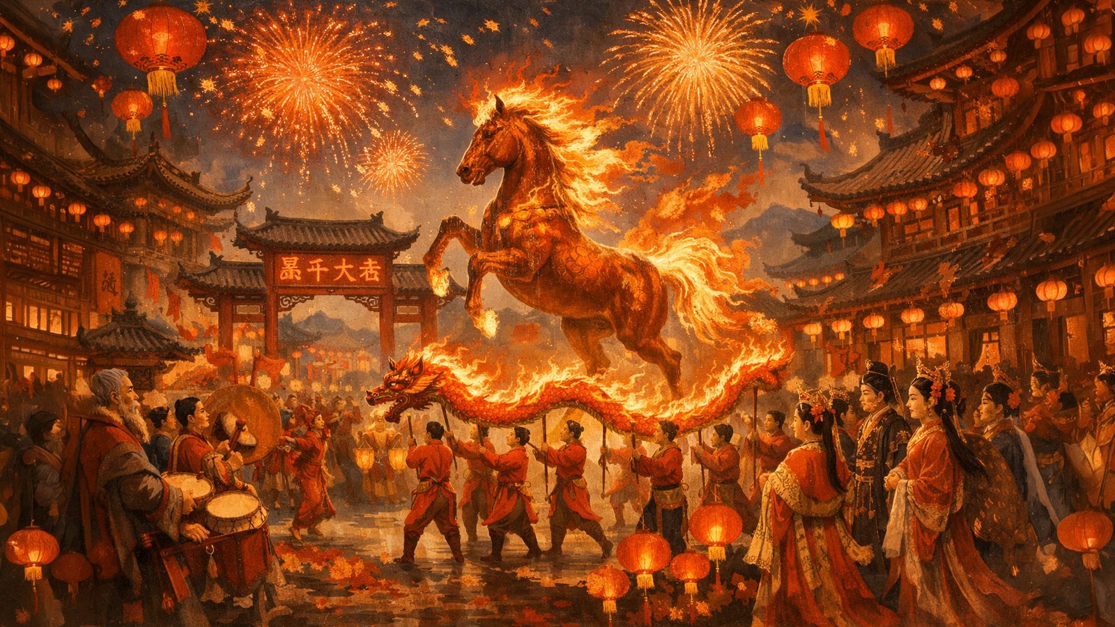 Chinese New Year 2026. The Year of The Fire Horse