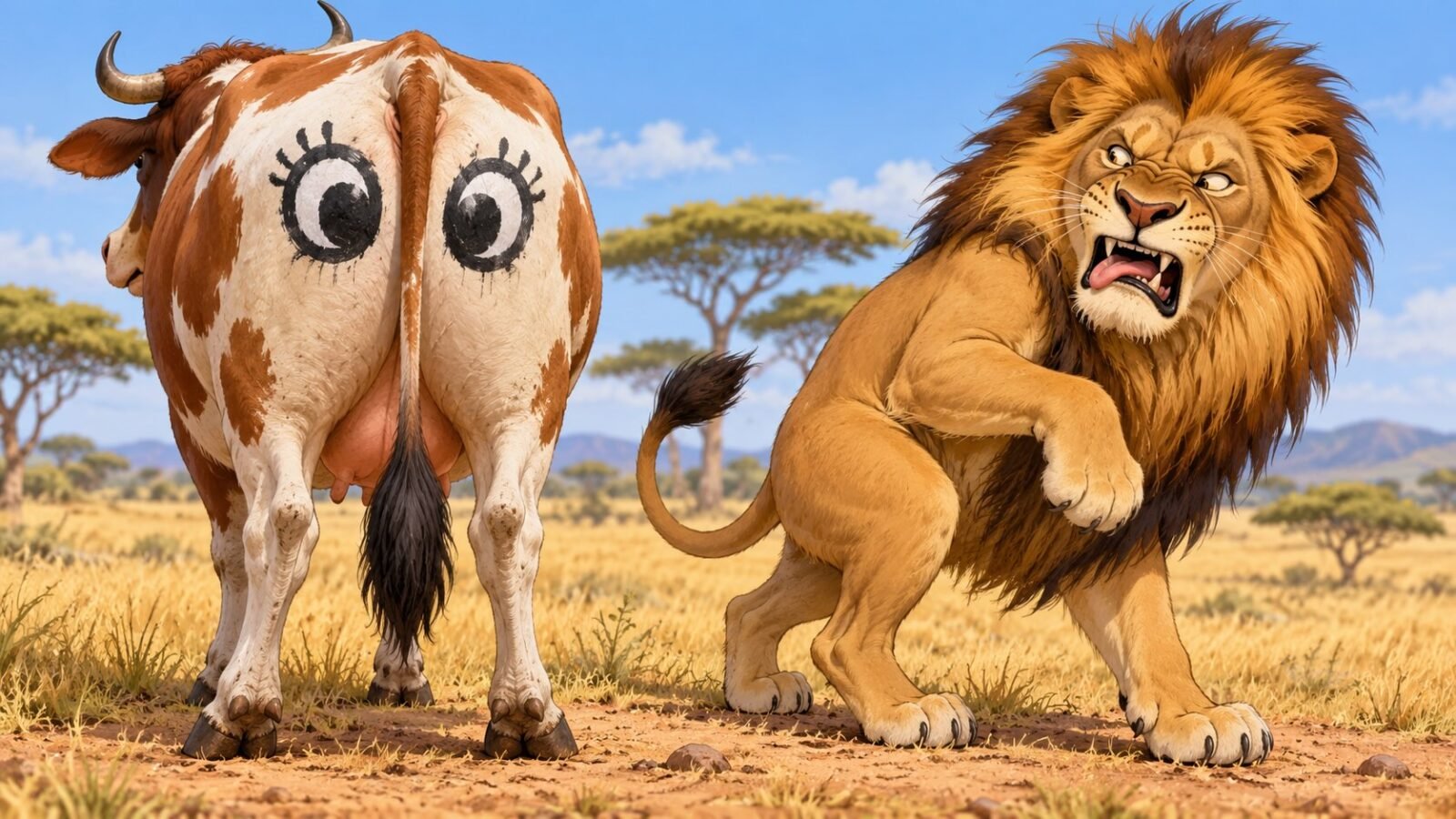 Painting Eyes on Cows: The Art of Not Being Eaten